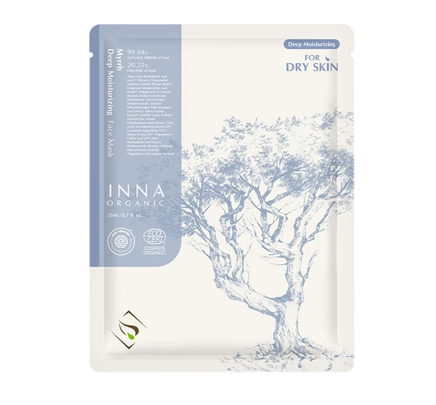 Inna Organic Myrrh Deep Moisturizing Facial Mask - 1pc/ 3pcs package/ 5pcs package