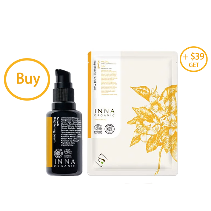 【Special Offer】Buy Inna Organic Inna Organic Neroli Brightening Serum Get Neroli Whitening Facial Mask For Only $39