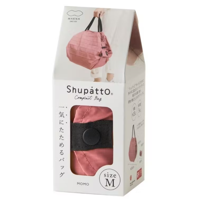 Shupatto Compact Bag (M) - MOMO (Peach) 15L/ 11lb/ 5kg